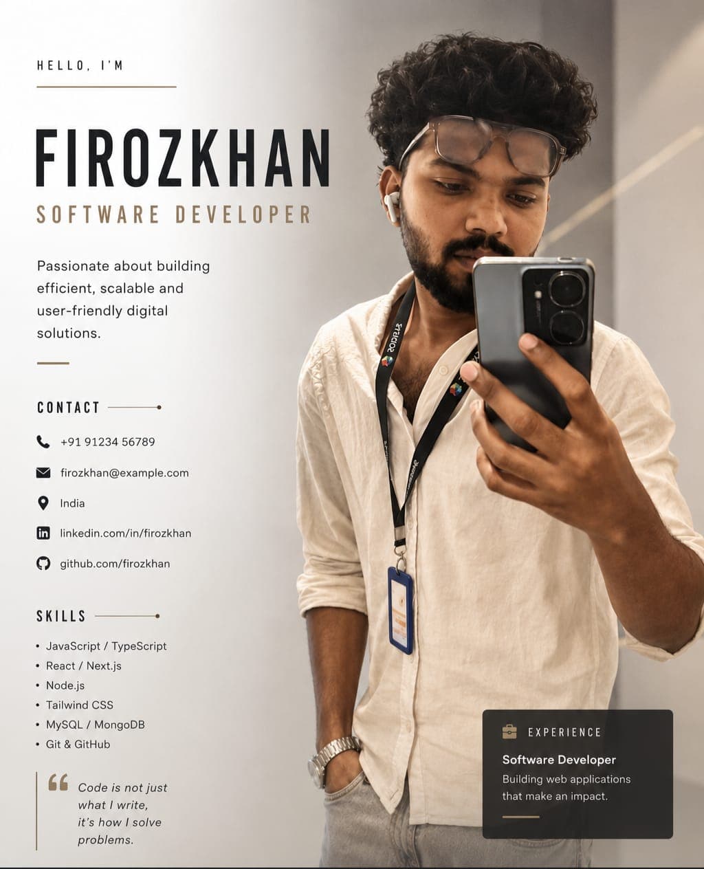 FirozKhan - Full-Stack Developer